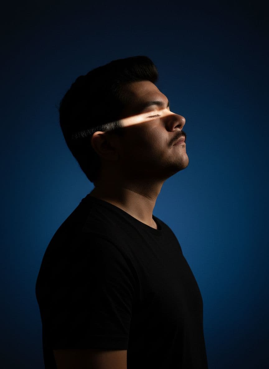 Light beam portrait